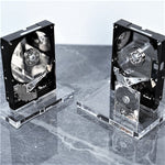 Metal Mechanical Hard Drive with Crystal Base: Exquisite Desktop Display Decor, Showpiece for Model Homes and Villas
