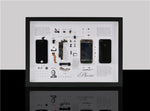 iPhone Frame Disassembled Art | Unique Wall Decor for Apple Tech Lovers | Framed Teardown Art with iPhone Components